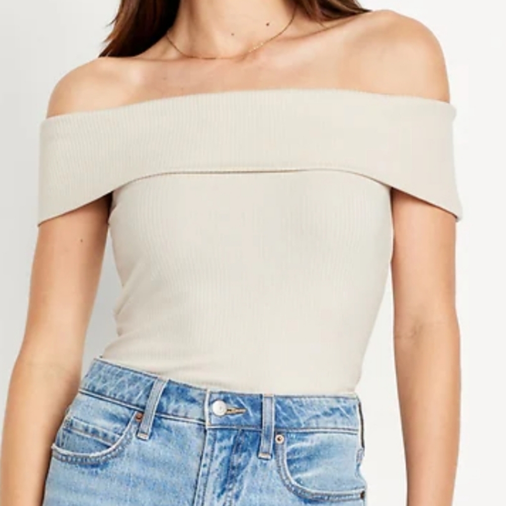old navy ♡ off shoulder ribbed top